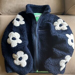 Sandy Liang Grass Fleece in Dark Blue great condition